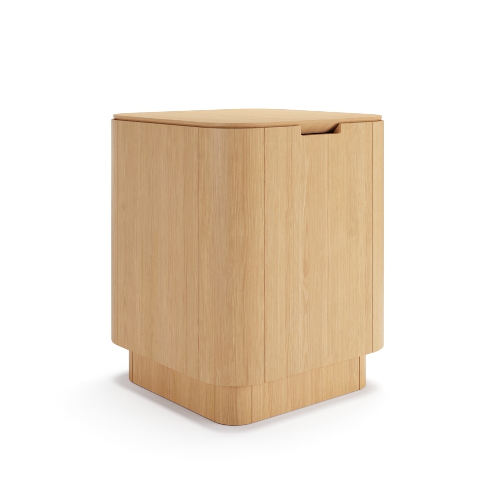 Moa Storage Side Table - White Oak - Image 0