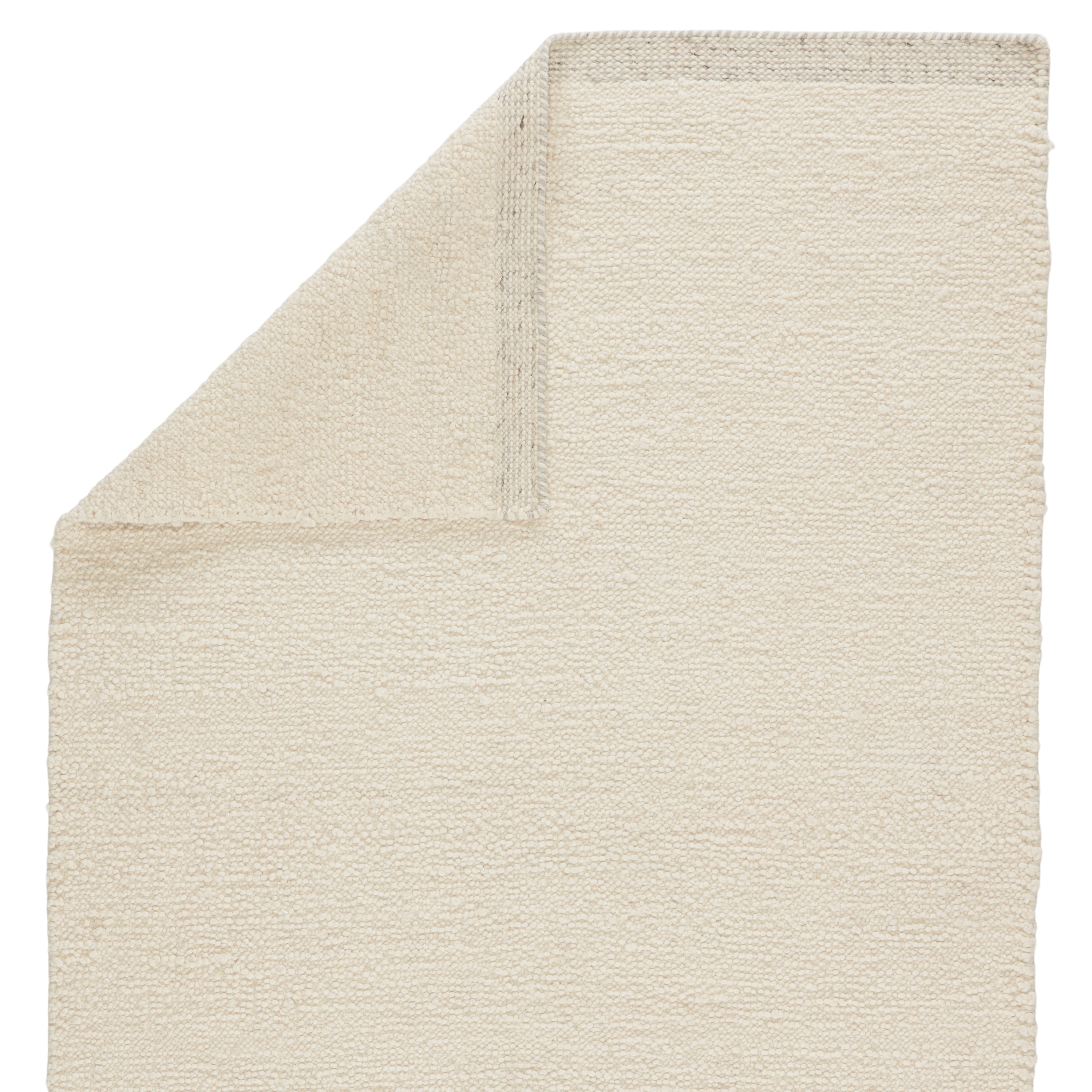 Alondra Handmade Solid Cream/ Light Gray Area Rug (10'X14') - Image 2