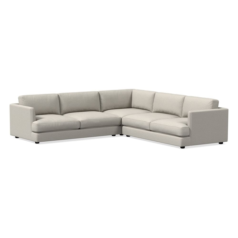 Haven 106" Multi Seat 3-Piece L-Shaped Sectional, Standard Depth, Twill, Dove - Image 0