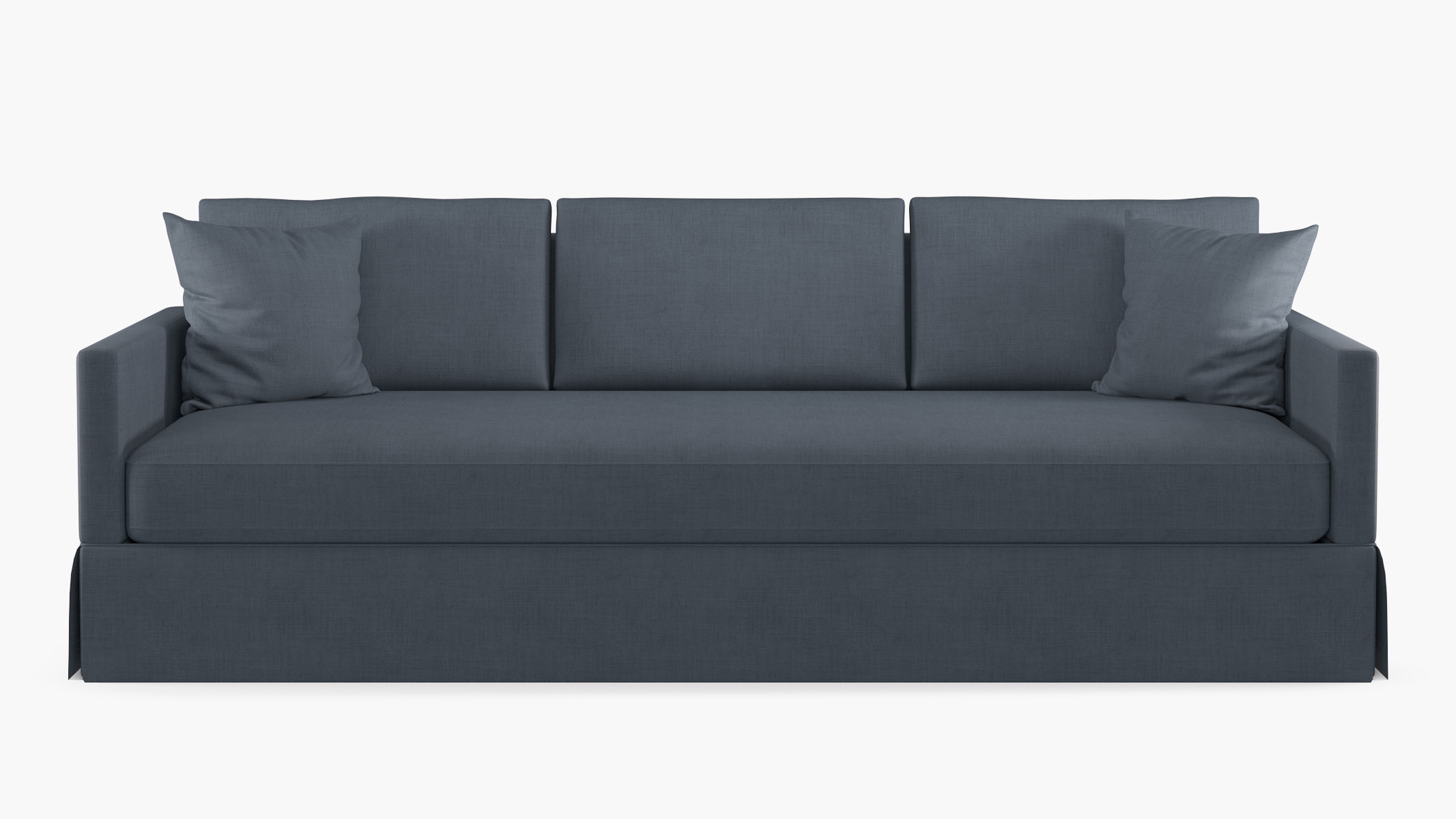 Skirted Track Arm Sofa, Flanders Luxe Linen, Extra Deep (43") - Image 0