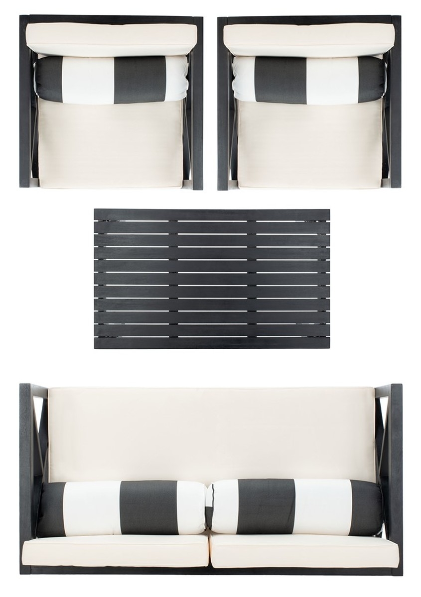 Nunzio 4 Piece Set - Black / Beige - Safavieh - Image 4