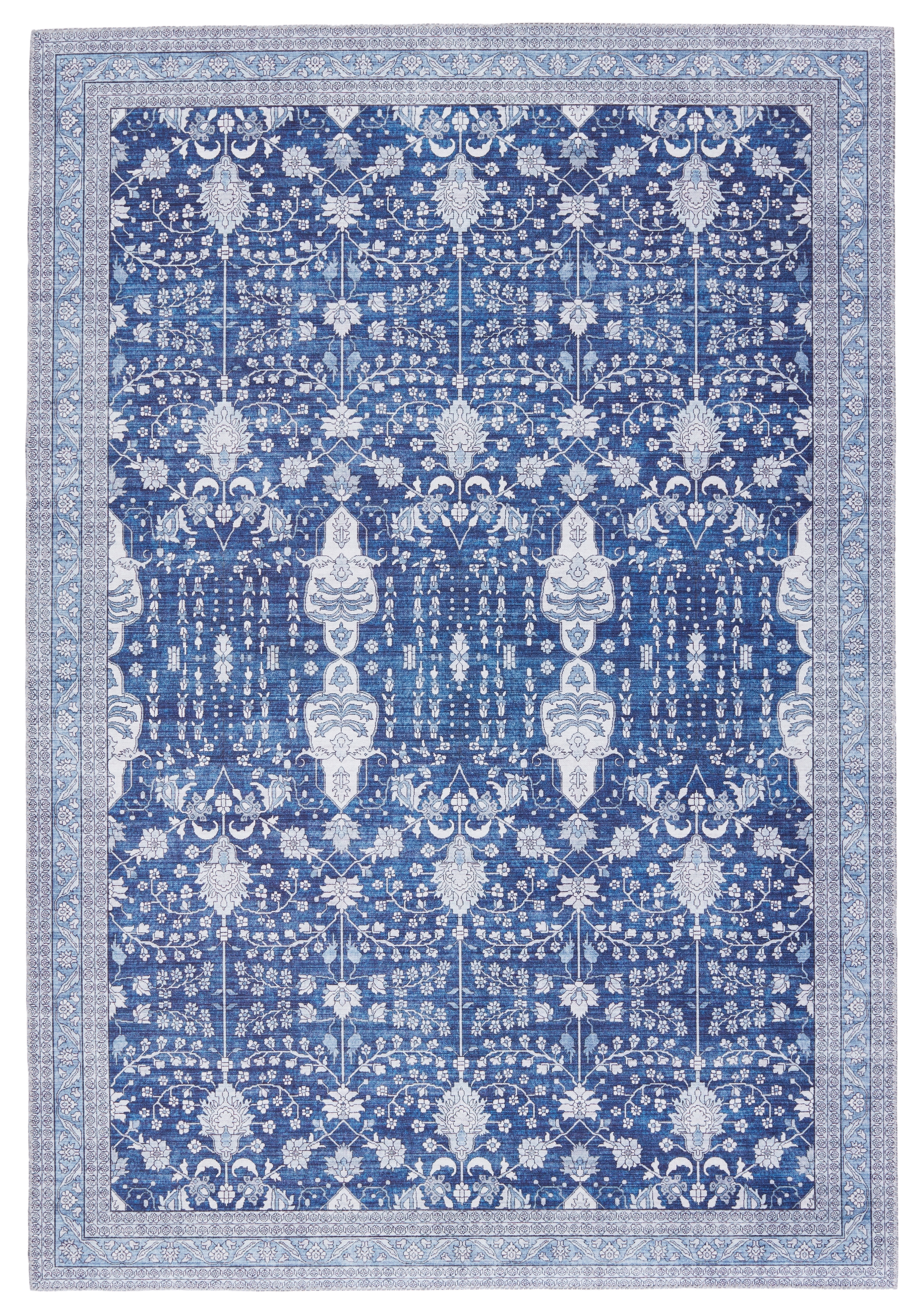 Vibe by Calla Oriental Blue/ White Area Rug (9'X12') - Image 0