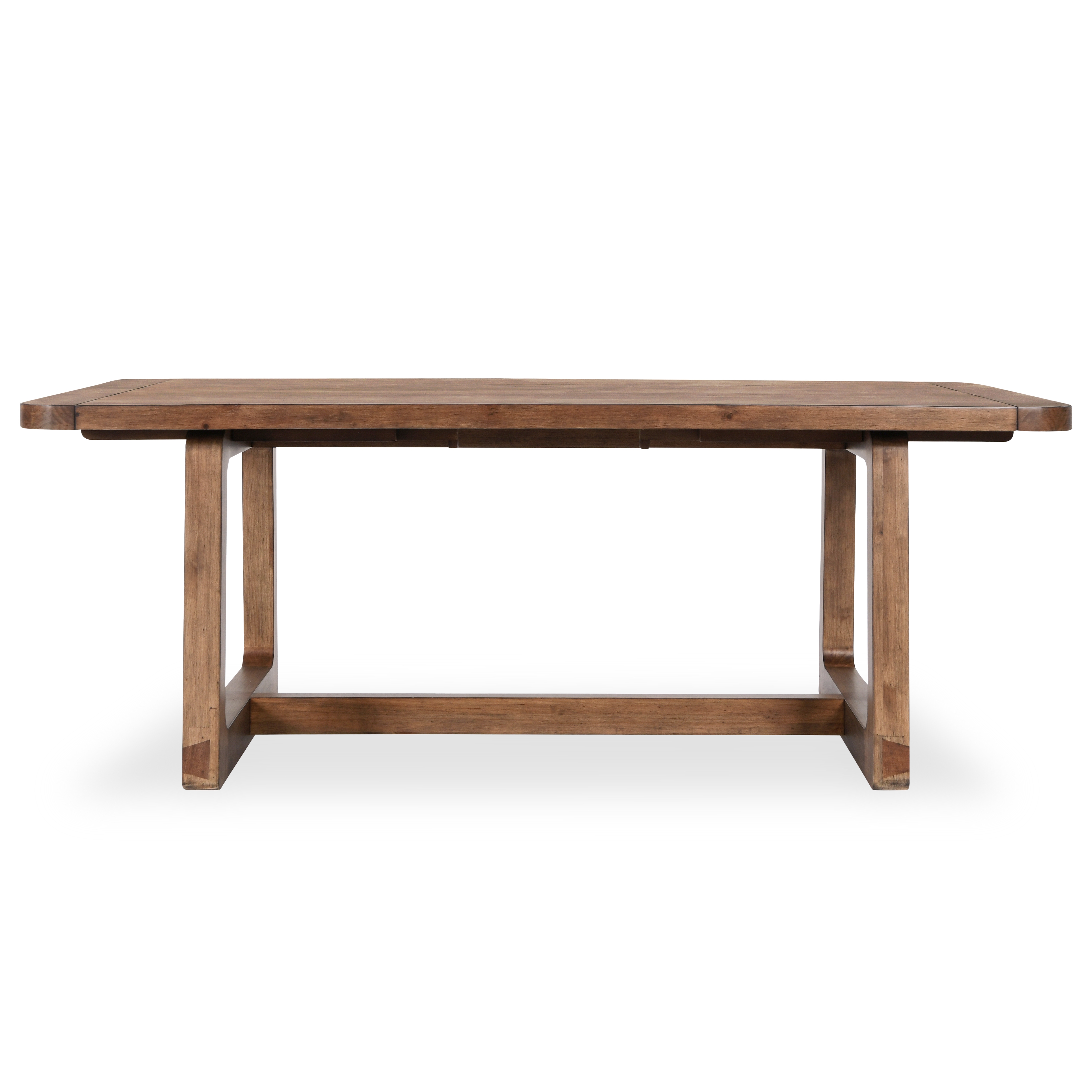 Lyra Pine Wood 80-110" Ext Dining Table Smoke Brown - Image 1