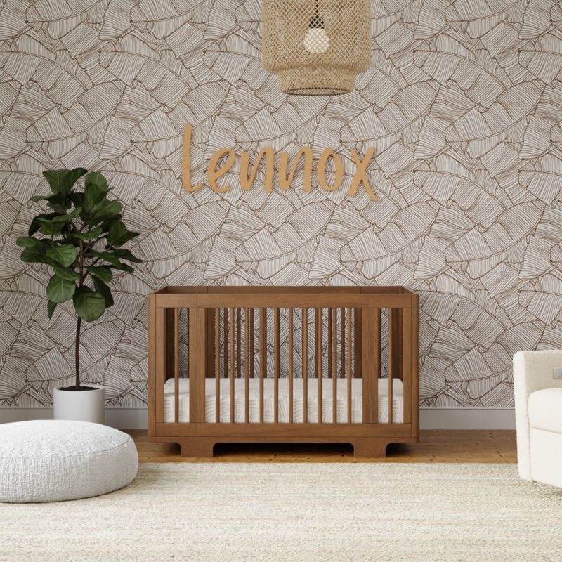 Babyletto Yuzu Walnut Wood 8-in-1 Convertible Baby Crib with All Stages Conversion Kit - Image 3