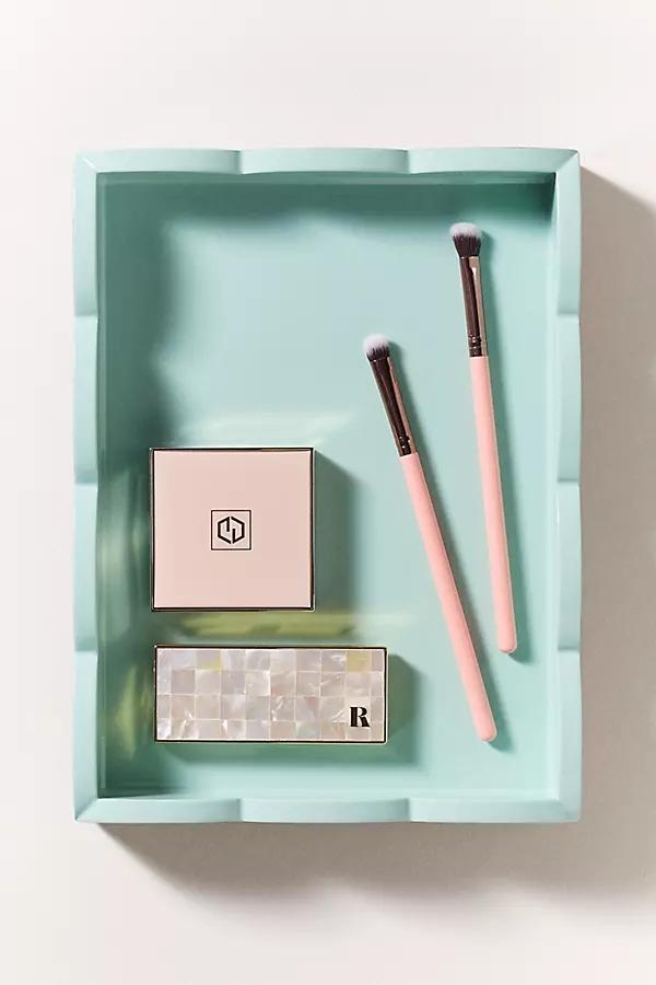 Two-Tone Small Scallop Lacquer Tray - Image 0