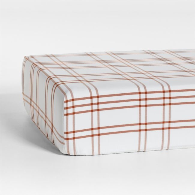 Stax Brown 100% Organic Cotton Baby Crib Fitted Sheet - Image 0