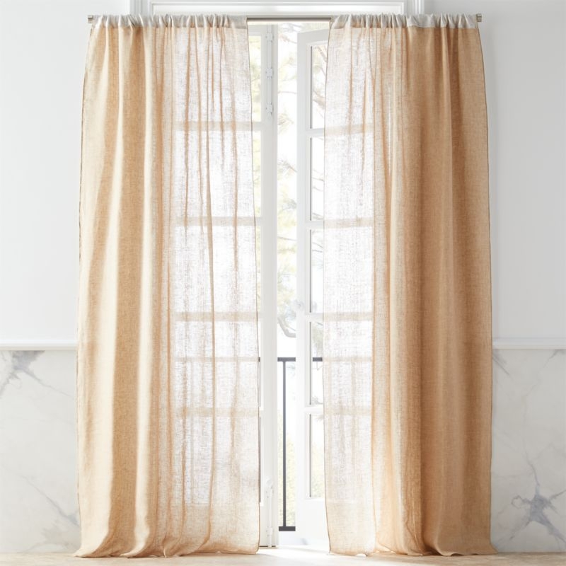 Dos White and Natural Two-Tone Curtain Panel 48"x120" - Image 3