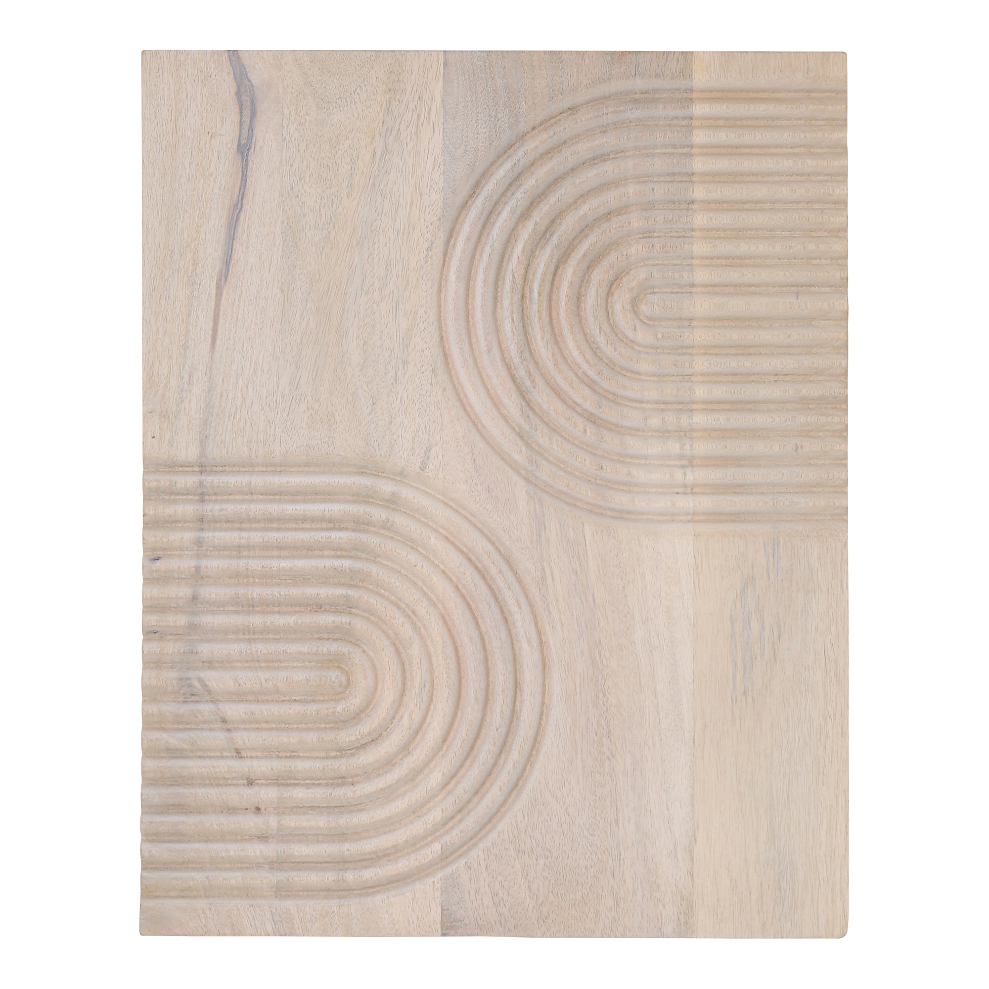 Passages Carved Wood Wall Art White Wash - Image 0