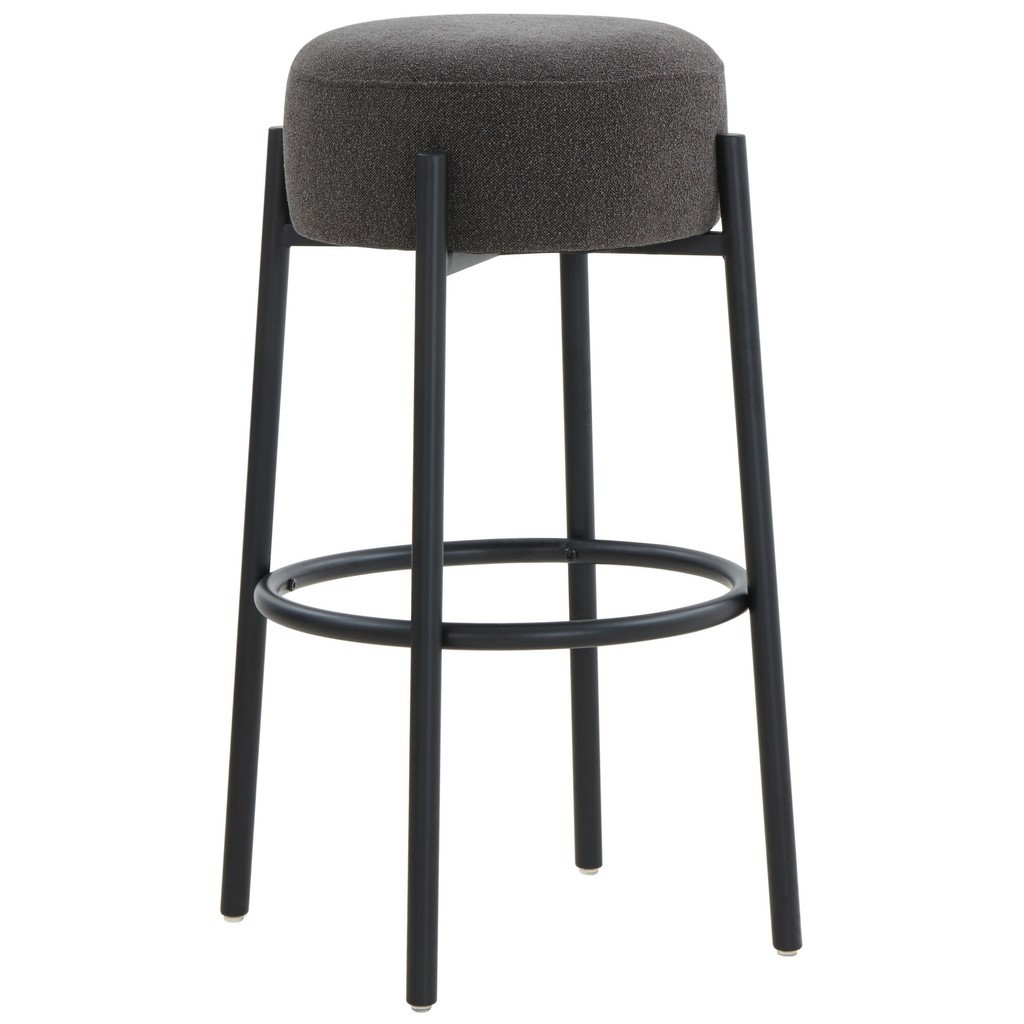 Paisleigh Metal Leg Barstool - Charcoal / Black - Image 3