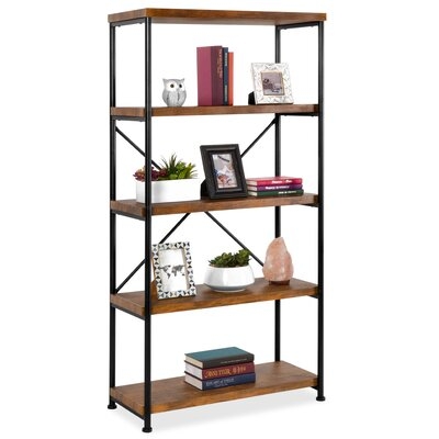 Unyay 62.75" H x 31.5" W Steel Etagere Bookcase - Image 0