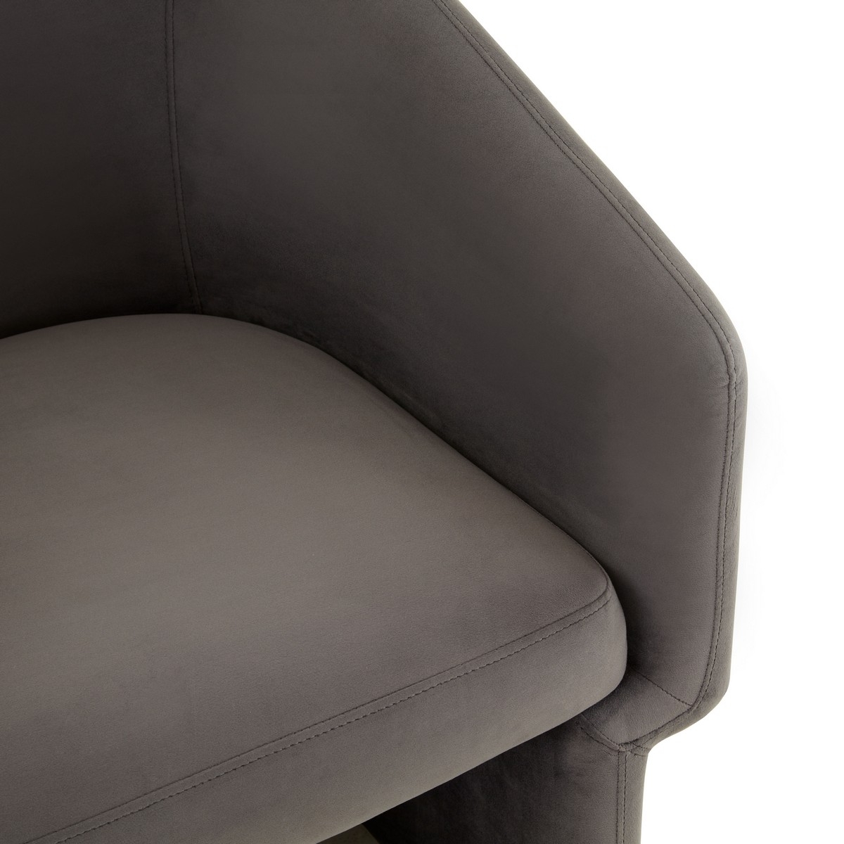 Susie Barrel Back Accent Chair - Dark Grey - Image 2