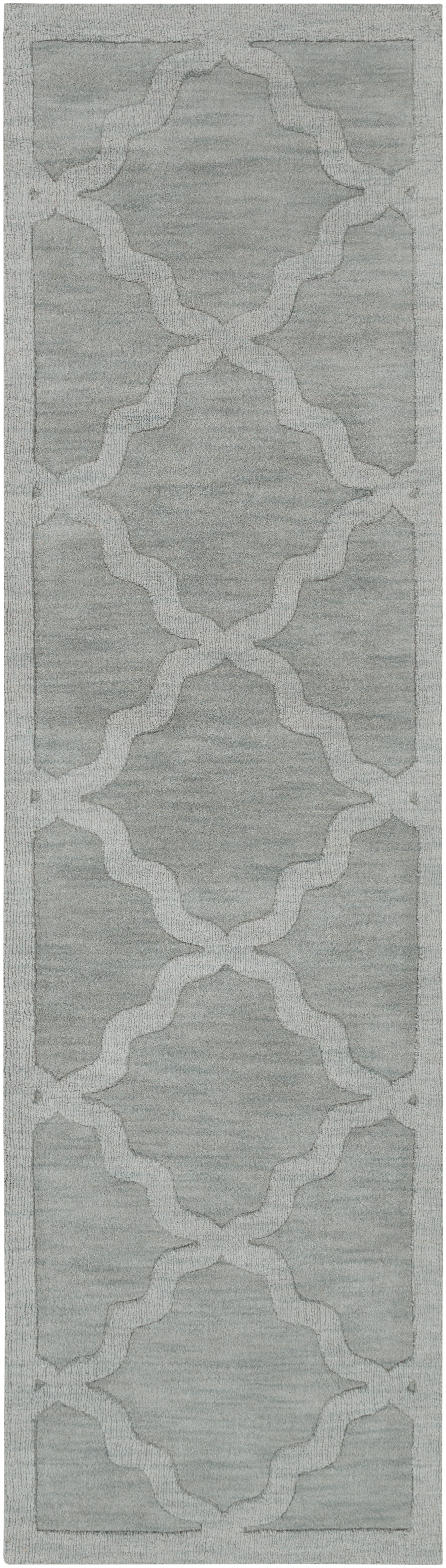 Central Park Gray Indoor 2'3" x 14' Handmade Rug - Image 0