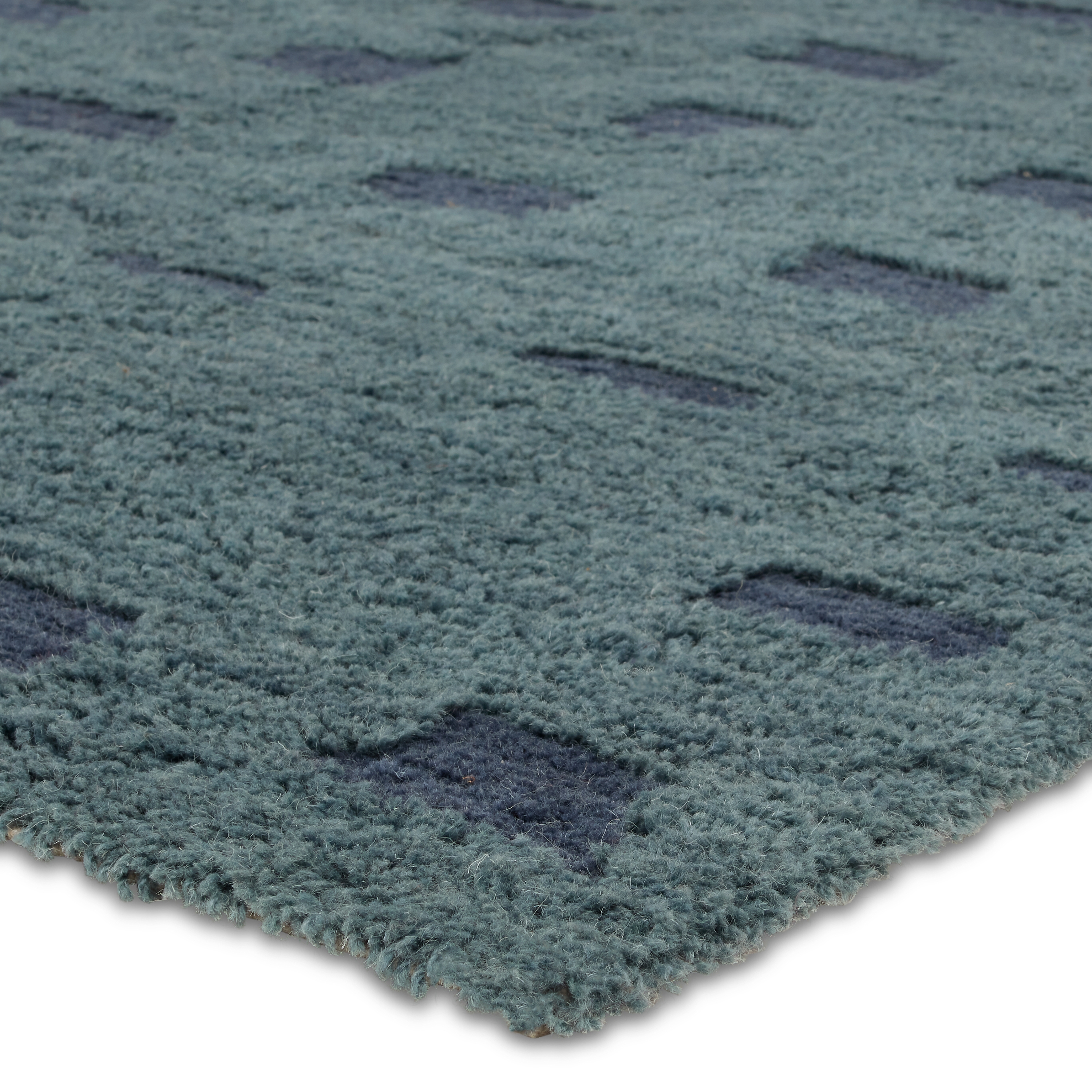 Liva AIB05 Handmade Tribal Blue Area Rug (6'x9') - Image 1