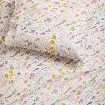 Under The Sea Sheet Set, Pillowcase, S/2 Standard, Pink Multi, WE Kids - Image 0