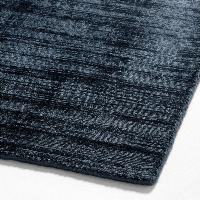 Laval Viscose Handwoven Solid Blue Area Rug 12'x15' - Image 2