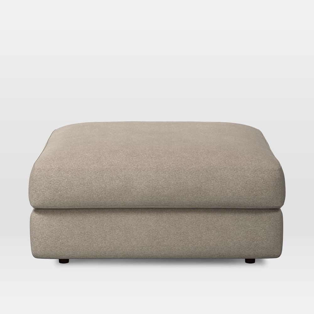 Urban Ottoman, Poly, Distressed Velvet, Dune, Concealed Supports - Image 0