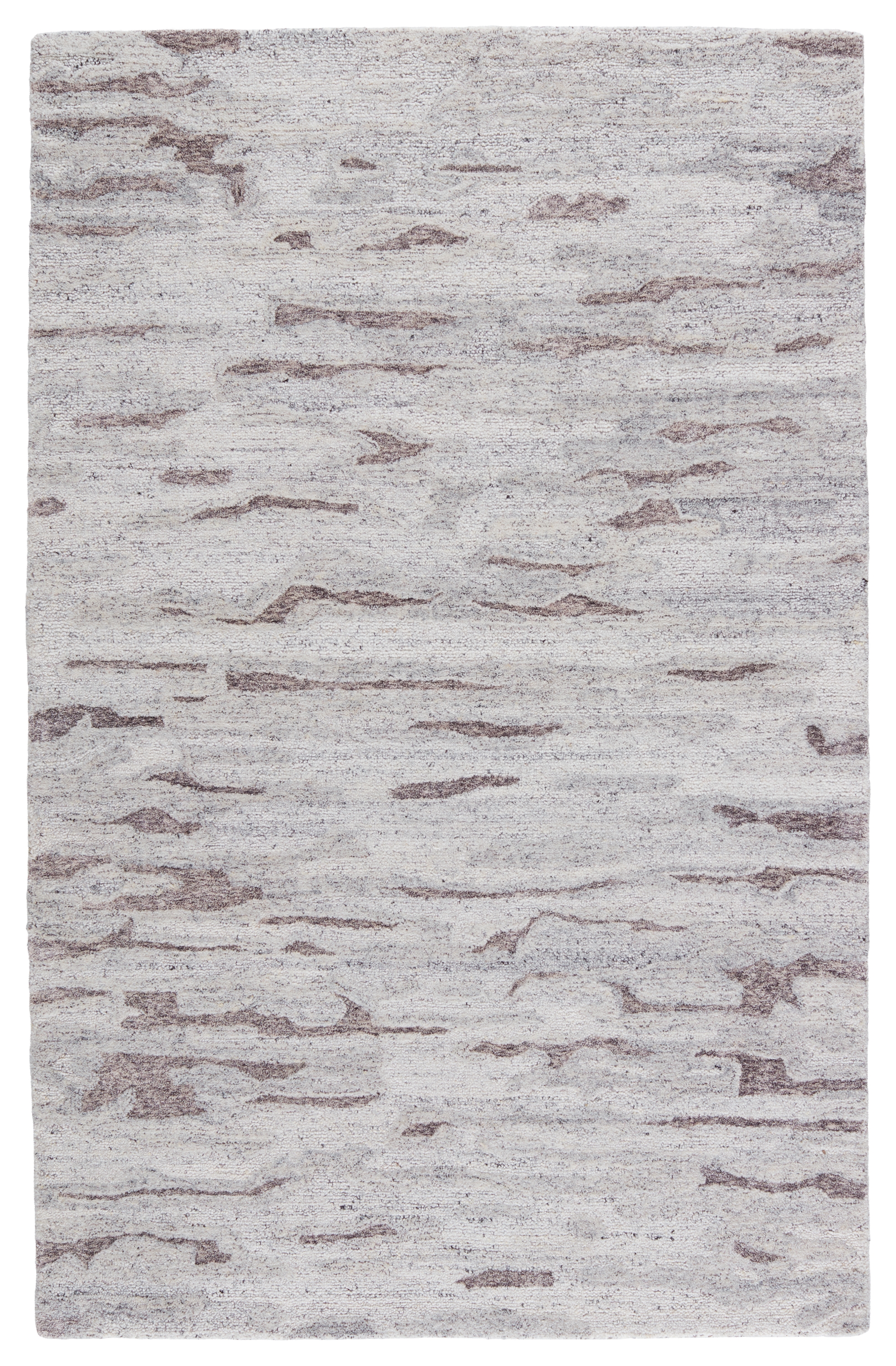 Fjord Hand Tufted Abstract Gray/ Ivory Area Rug (9'X12') - Image 0