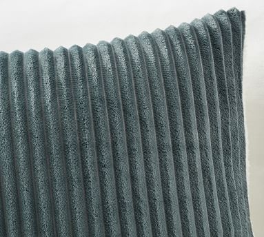 Ridgeline Sherpa Back Pillow Cover, 20 x 20", Steel Blue - Image 3