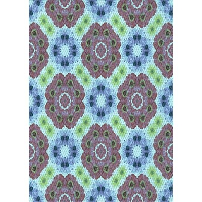 Laureano Floral Wool Light Blue/Purple Area Rug - Image 0