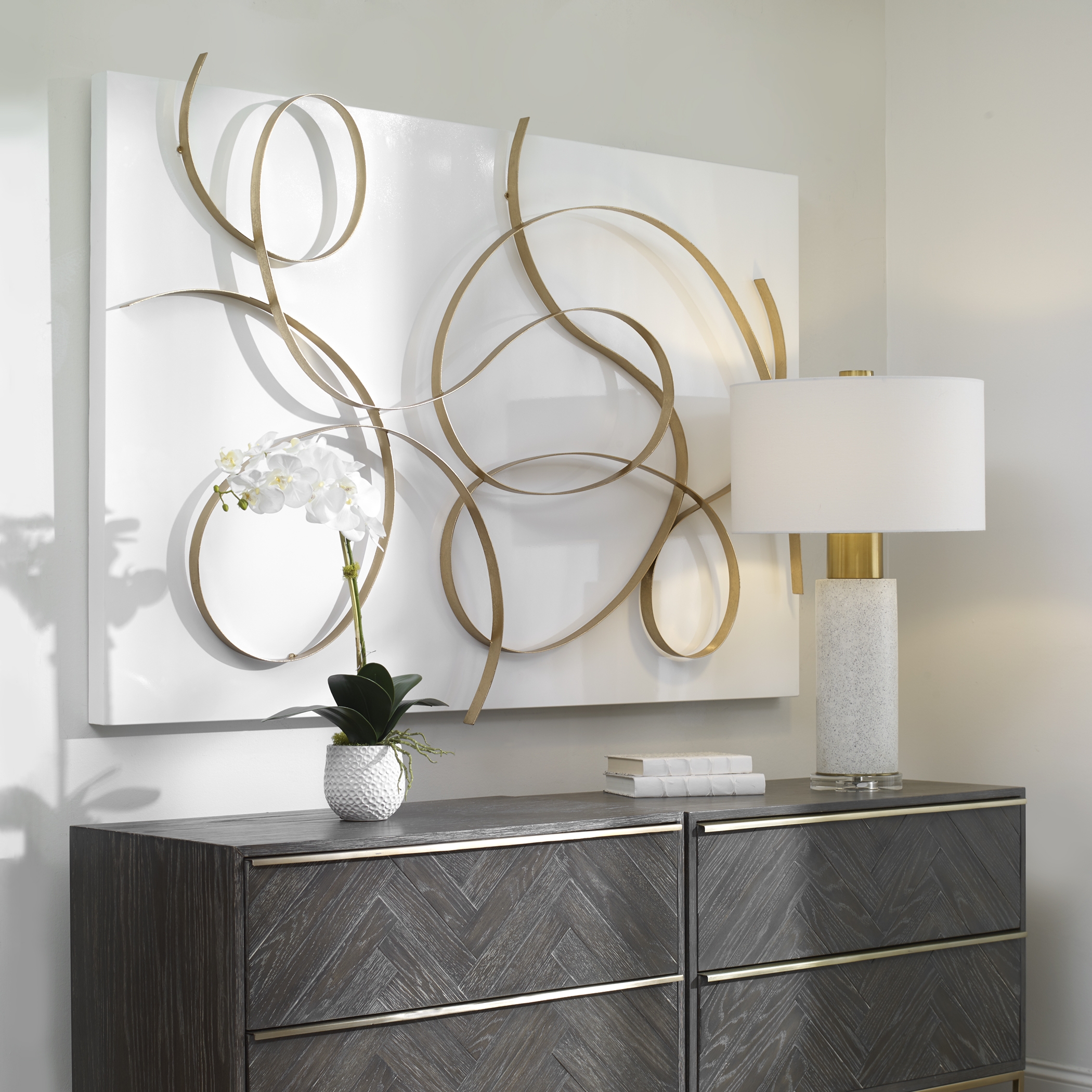 Freehand Modern Metal Wall Panel - Image 4