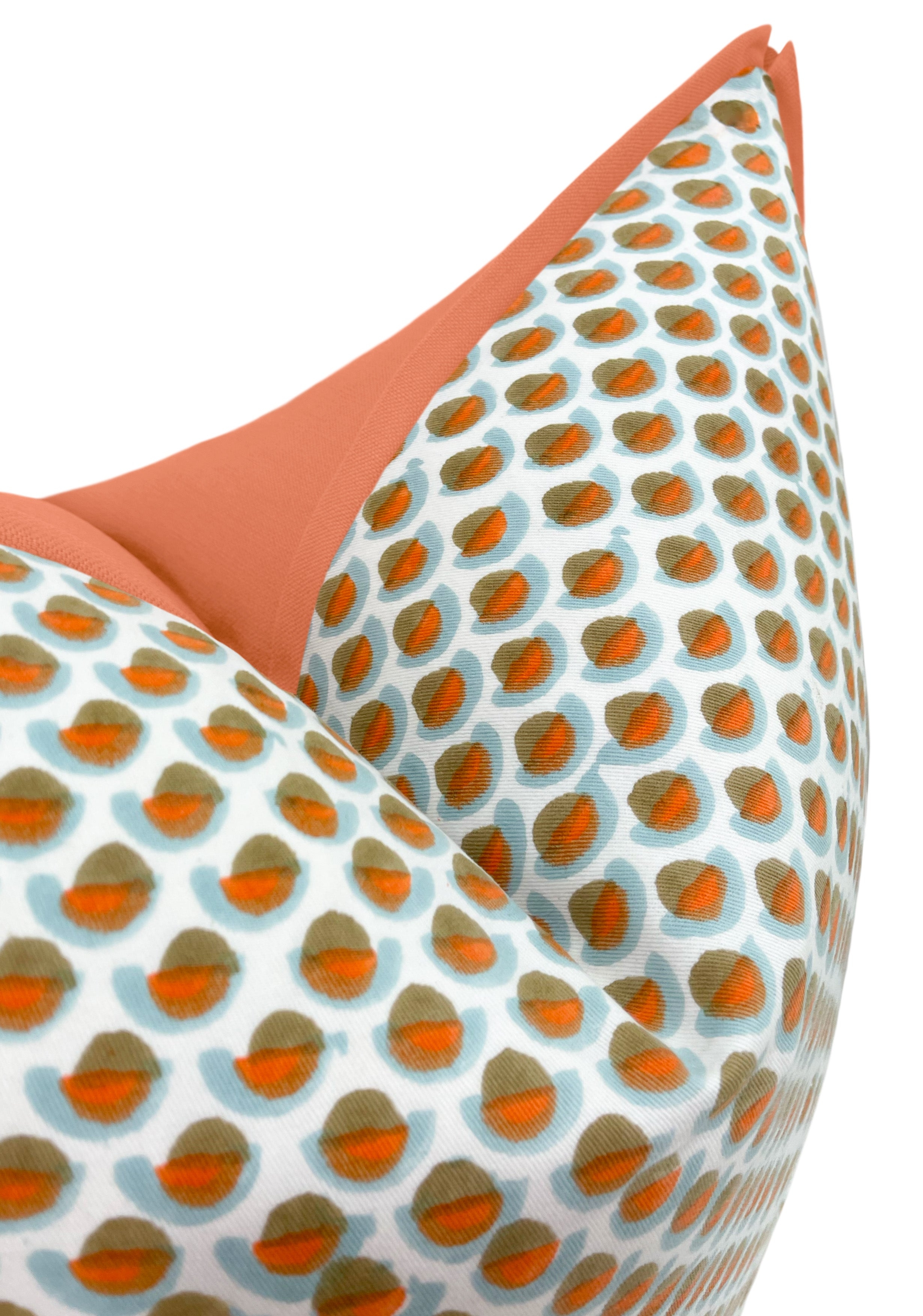 OCS X LDC II | SERENA DUGAN : OLGA // PERSIMMON + CLASSIC LINEN // PERSIMMON - 22" X 22" / CORDING - Image 2