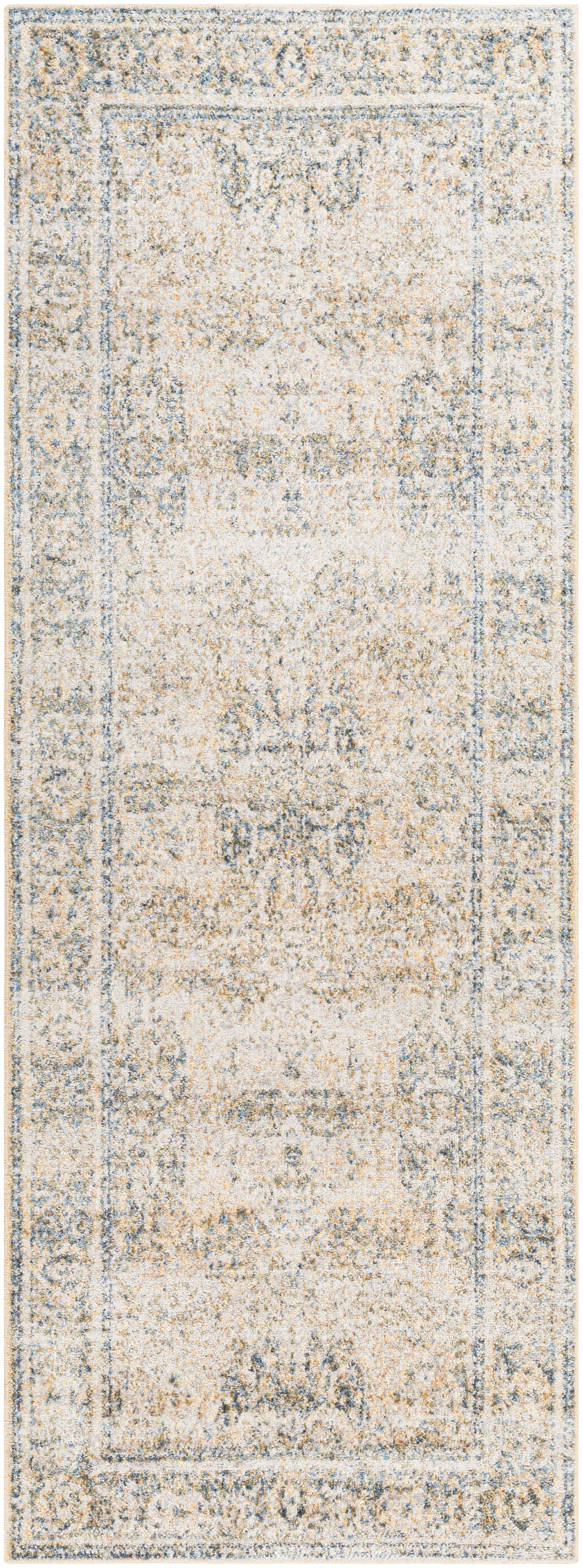 Lillian Beige Indoor 2'7" x 7'3" Machine Woven Rug - Image 0