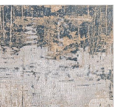 Savona Distressed Rug , 7 x 9', Beige/Indigo - Image 1