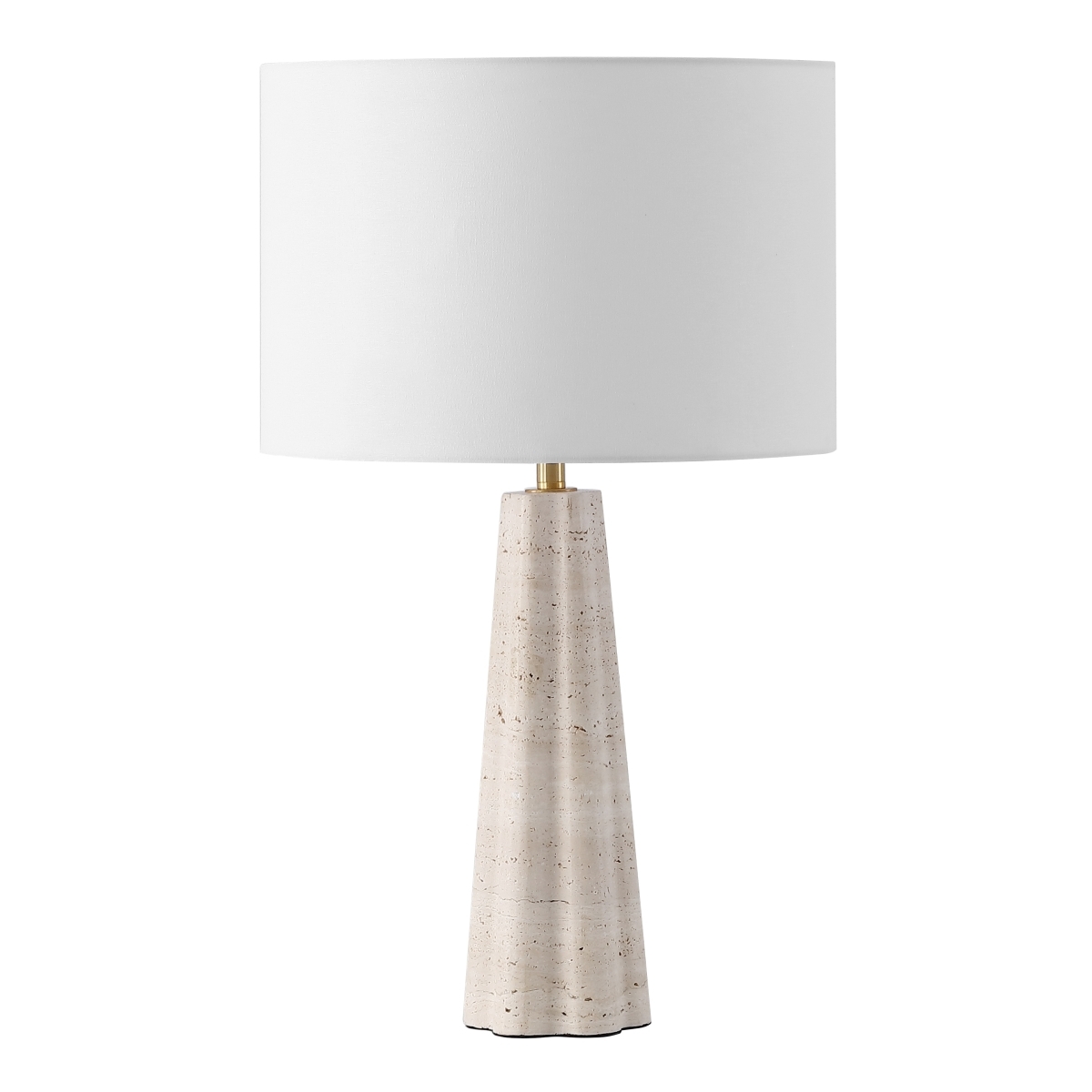 Safavieh Couture Naveen Travertine Table Lamp - Travertine/White - Image 0