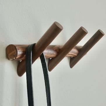 Modern Home Bohemian Style 3-Hook Coat Rack, Small, Wood, Natural - Image 2