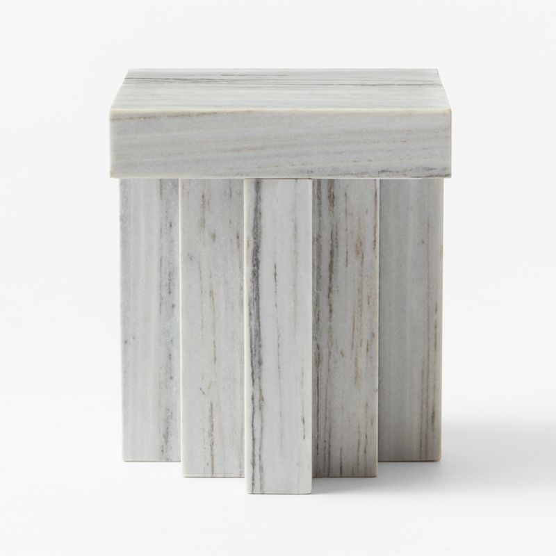 Scada 60" White Marble Console Table - Image 1