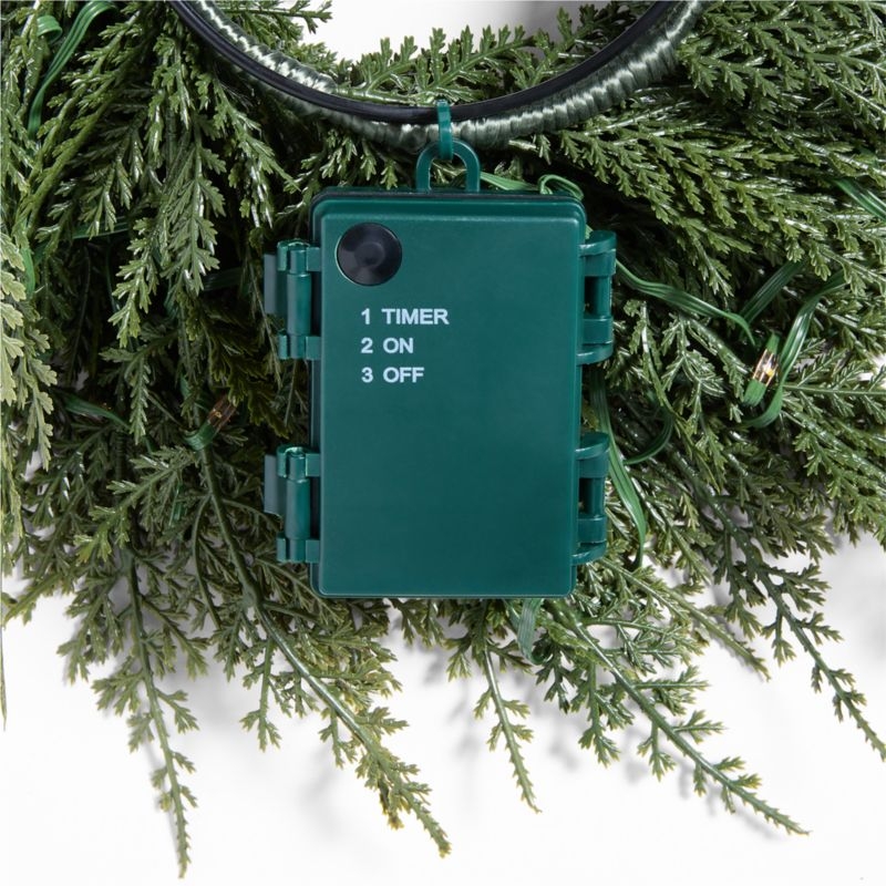 Faux Pre-Lit Hemlock Mini Wreath 14" - Image 4