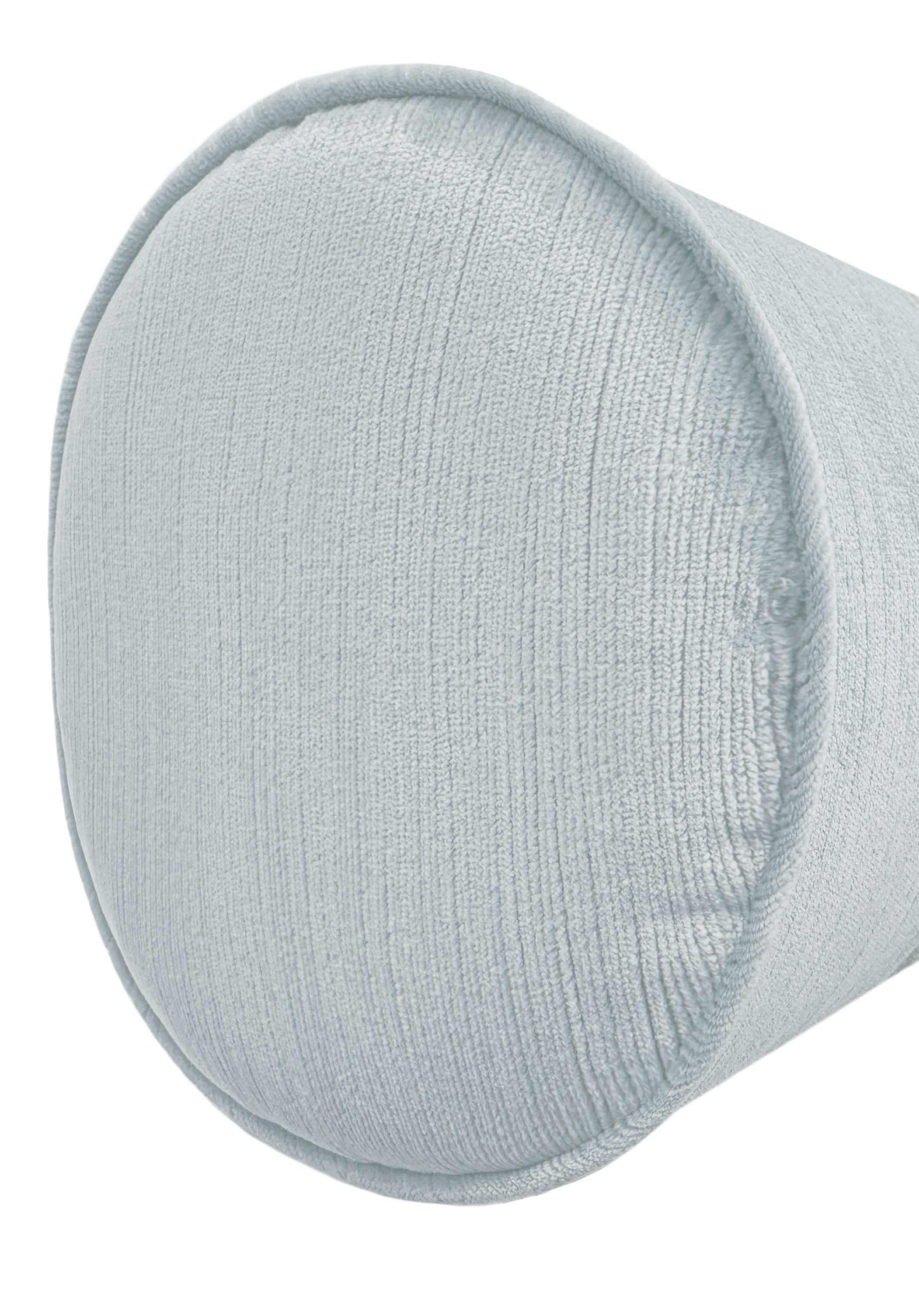 THE BOLSTER :: STRIE VELVET // MIST - BY THE YARD - Image 1