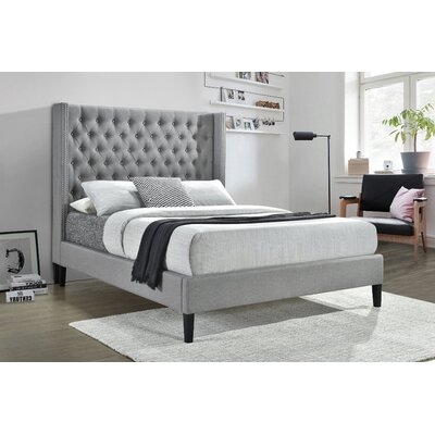 Summerset Tufted Upholstered Low Profile Standard Bed - Image 0