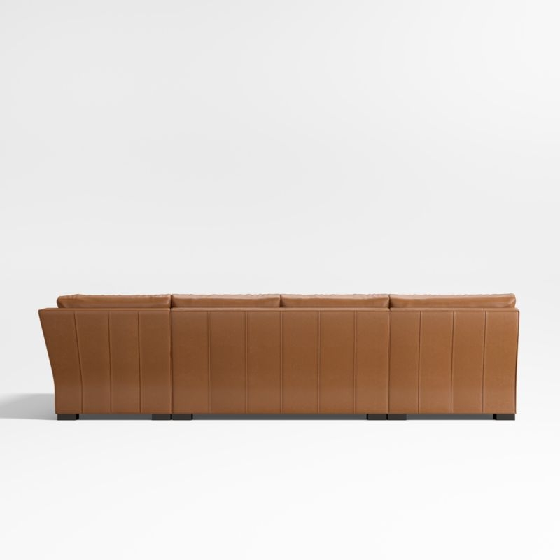 Axis Classic 4-Piece L-Shaped Leather Wedge Sectional Sofa with Chaise Lounge - Image 3