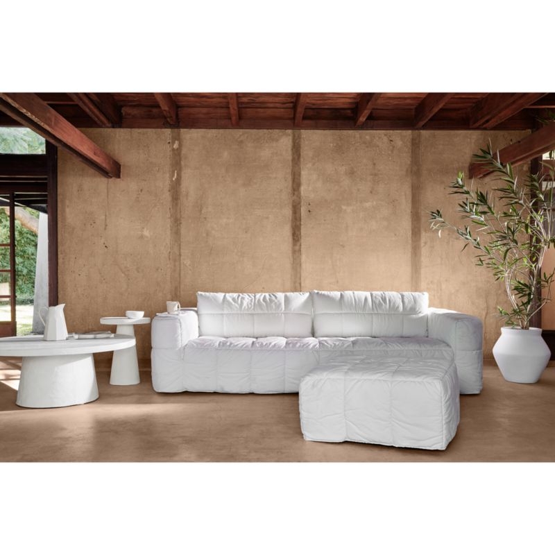 Mellow Slipcovered Ottoman by Leanne Ford - Image 6