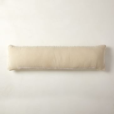 Wool Knit Pillow Cover, 12"x46", Alabaster - Image 1