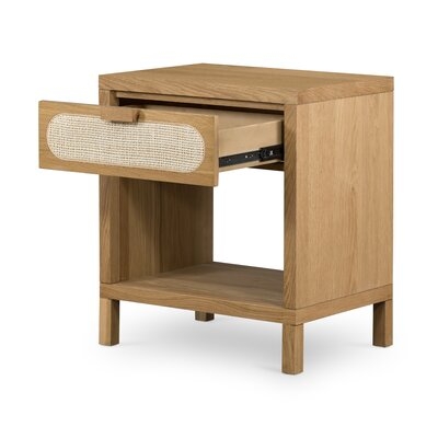 Nugent 1 - Drawer Solid Wood Nightstand in Natural Cane - Image 0