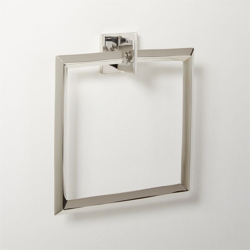 Blaine Polished Nickel Towel Ring - Image 1