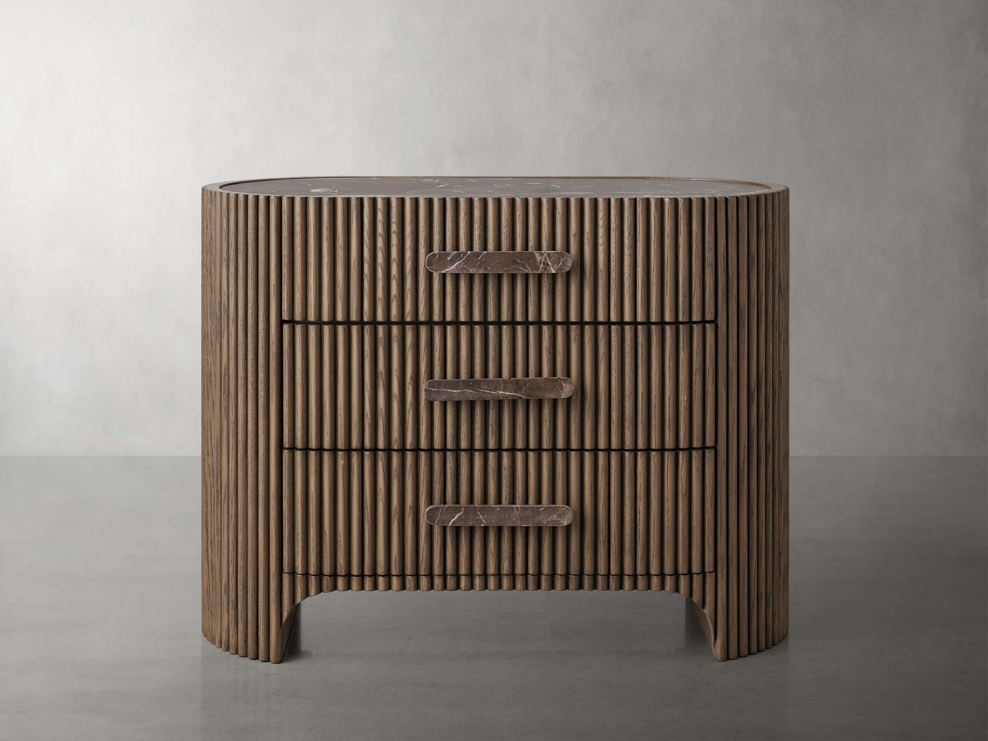 Astor Nightstand in Stone Brown  Chestnut/Espresso - Image 0