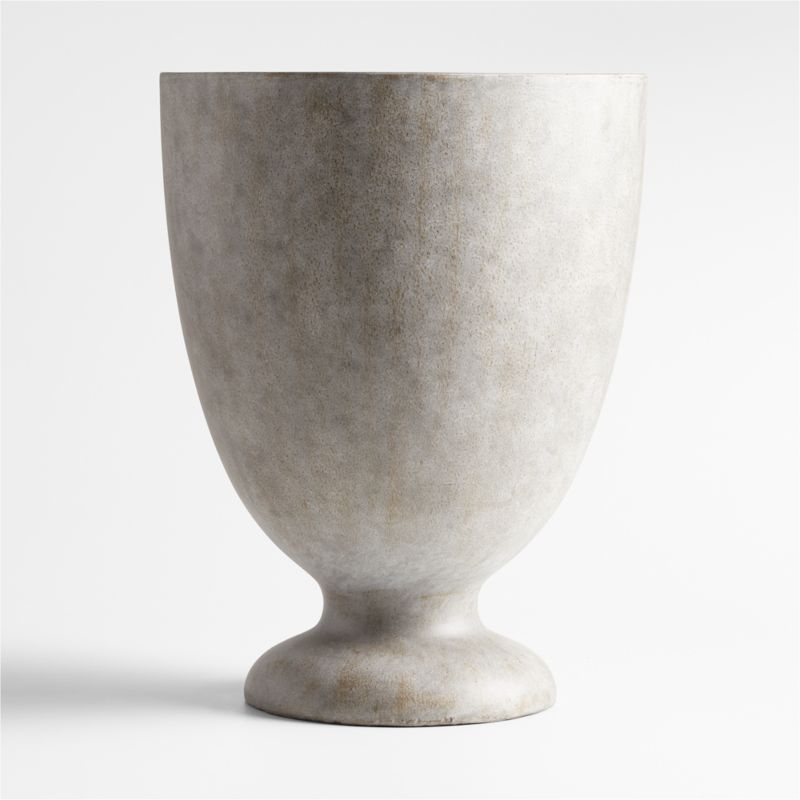 Jo Tall Grey Outdoor Pedestal Planter - Image 3