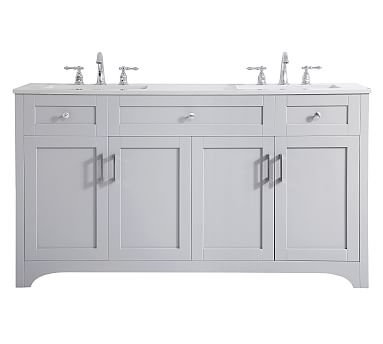 Gray Cedra Double Sink Vanity, 60" - Image 0