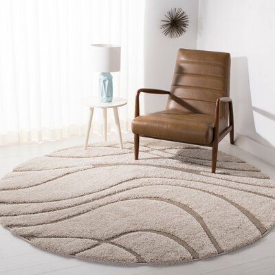 Stacie Abstract Cream/Beige Area Rug - Image 0