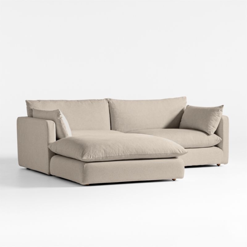Unwind Modular 3-Piece Slipcovered Reversible Sectional Sofa with Ottoman - Image 3