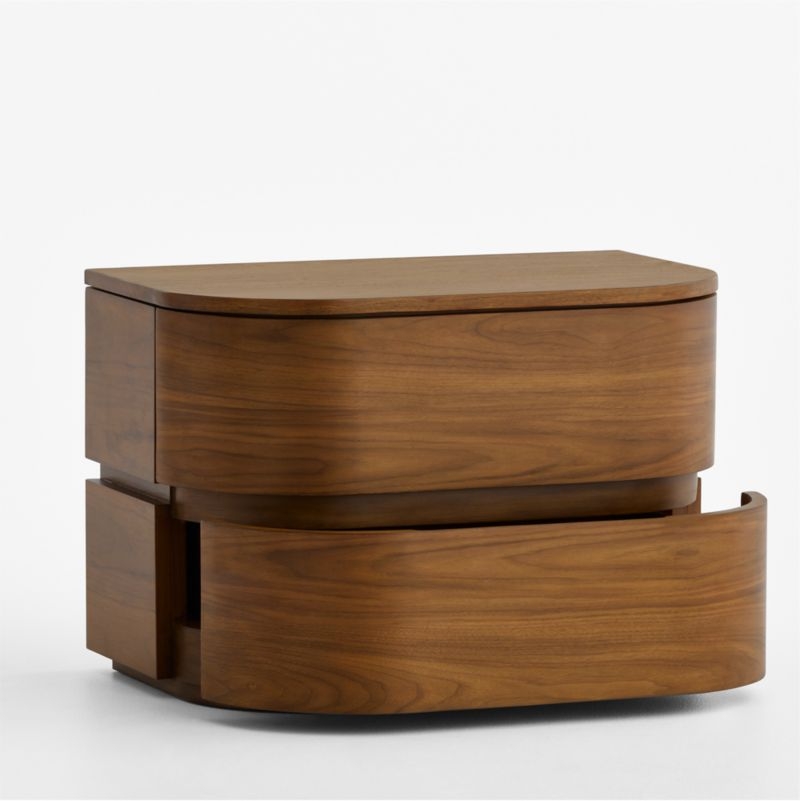 Milano 28" Natural Walnut Nightstand - Image 2