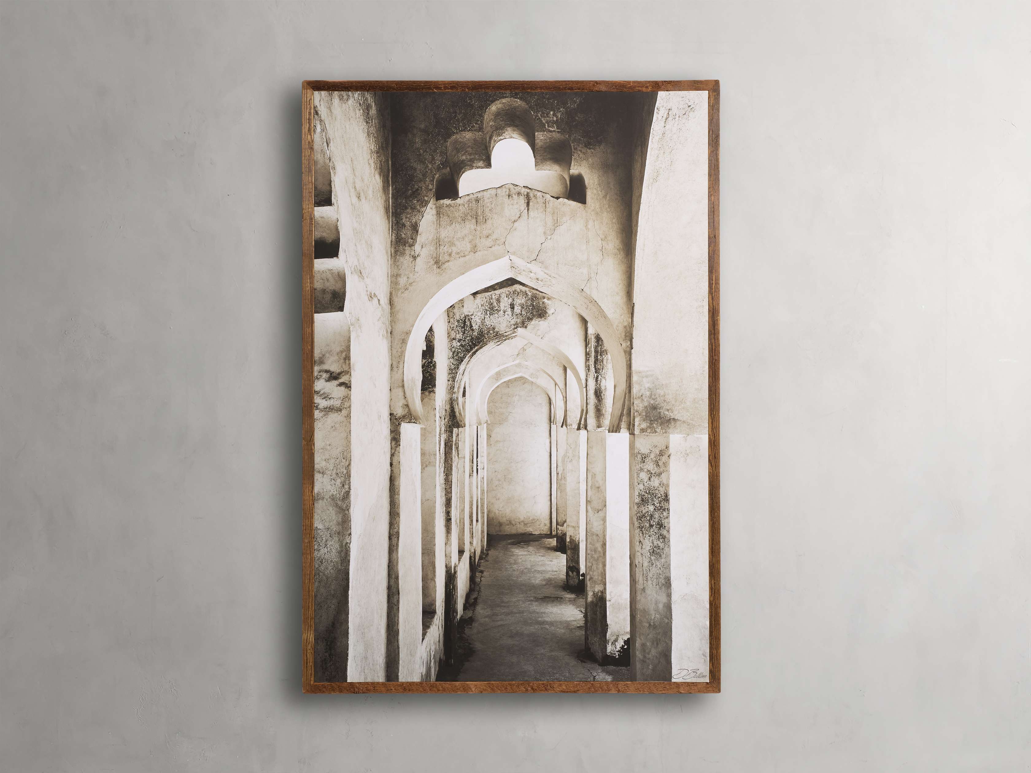 Interior Framed Print in Wood 74" X 50" Brown - Image 0