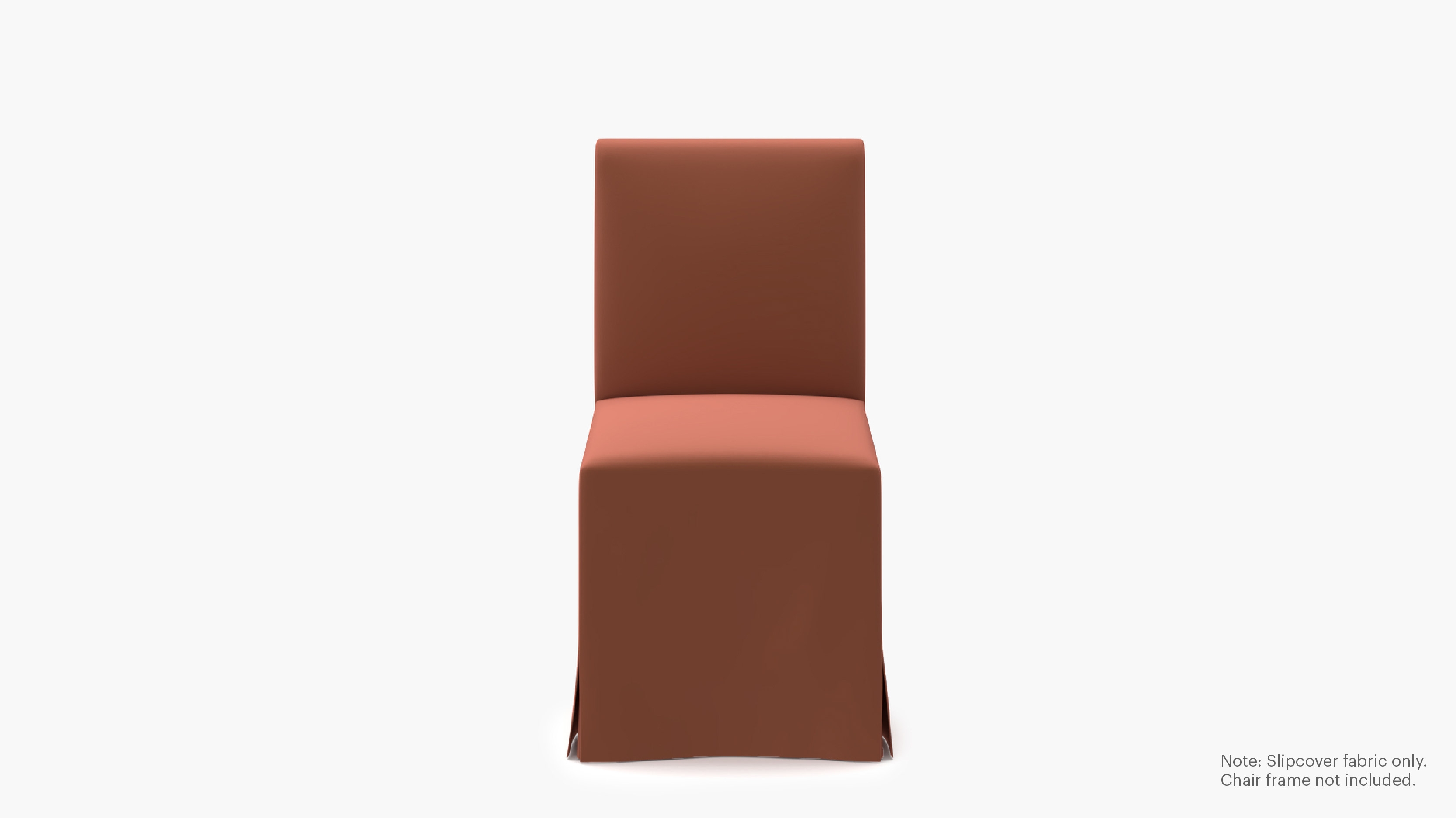 Slipcovered Signature Dining Chair - Cover Only, Terracotta Performance Velvet - Image 0