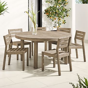 Portside Outdoor Dining Chair, Driftwood, Set of 6 - Image 1