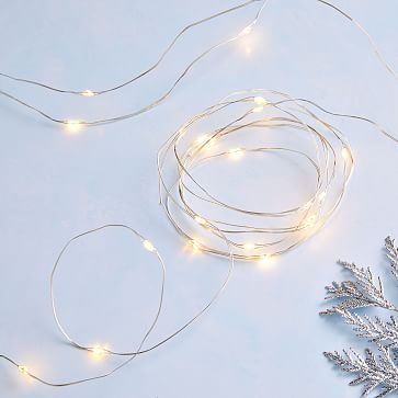 LED String Lights, Silver, 20' - Image 0