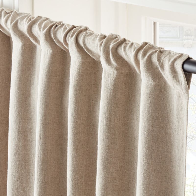 EUROPEAN FLAX™-Certified Linen Natural Blackout Window Curtain Panel 48''x120" - Image 3