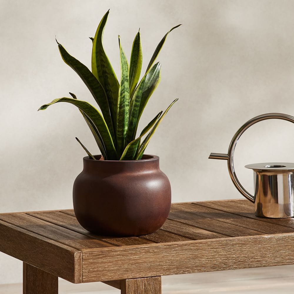 Ronan Outdoor Planter, Tabletop Small, Burnt Umber - Image 0